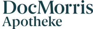 DocMorris Apotheke Logo. Schriftzug in dunklem Grün.