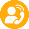 Symbol eines Männchens mit Telefon, steht für die die Telefonseelsorge in Krisensituationen.