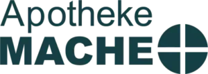 Apotheke MACHE Logo. Schriftzug in dunklem Grün.