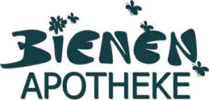 Bienen Apotheke Logo. Schriftzug in dunklem Grün.