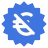 Symbol eines durchgestrichenen Eurozeichens, steht für die Kostenübernahme durch alle Krankenkassen und Versicherungen.